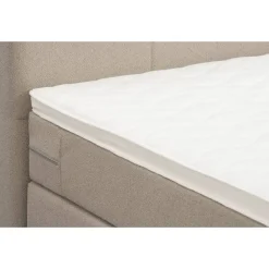 Leen Bakker Boxspring met opbergruimte Liv geblokt - beige - 160x200 cm