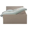 2-Persoons Boxsprings-Leen Bakker Boxspring met opbergruimte en voetbord Liv egaal - beige - 160x200cm