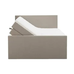 2-Persoons Boxsprings-Leen Bakker Boxspring met opbergruimte en voetbord Liv egaal - beige - 160x200cm