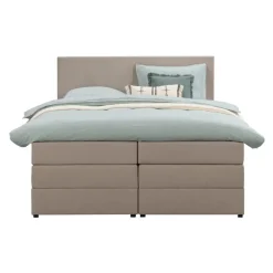Leen Bakker Boxspring met opbergruimte Liv egaal - beige - 180x200 cm