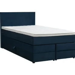 Leen Bakker Boxspring met opbergruimte Liv egaal - blauw - 120x200 cm