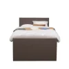 Leen Bakker Boxspring met opbergruimte en voetbord Liv egaal - donkerbruin - 120x200cm