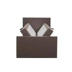 Leen Bakker Boxspring met opbergruimte en voetbord Liv egaal - donkerbruin - 120x200cm