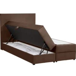 1-Persoons Boxsprings-Leen Bakker Boxspring met opbergruimte Liv egaal - bruin - 120x200 cm