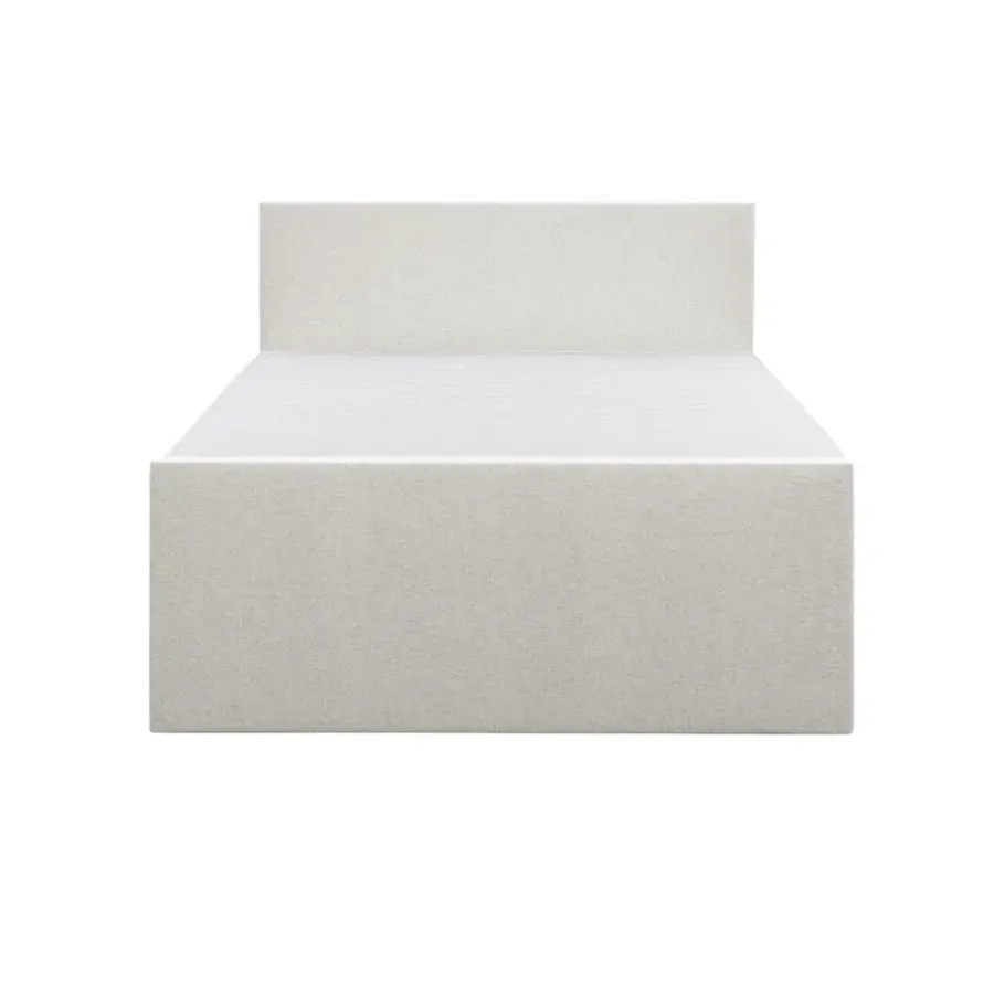 2-Persoons Boxsprings-Leen Bakker Boxspring met opbergruimte en voetbord Liv egaal - ecru - 140x200cm
