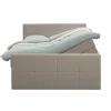 Leen Bakker Boxspring met opbergruimte en voetbord Liv geblokt - beige - 160x200cm