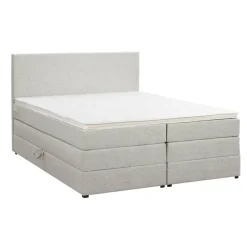 Leen Bakker Boxspring met opbergruimte Liv egaal - ecru - 180x200 cm