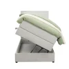 Leen Bakker Boxspring met opbergruimte Liv egaal - ecru - 90x200 cm