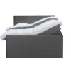 2-Persoons Boxsprings-Leen Bakker Boxspring met opbergruimte en voetbord Liv egaal - grijs - 140x200cm