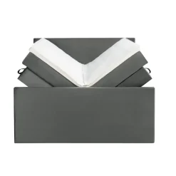 2-Persoons Boxsprings-Leen Bakker Boxspring met opbergruimte en voetbord Liv egaal - grijs - 140x200cm