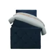 Leen Bakker Boxspring met opbergruimte en voetbord Liv geruit - blauw - 90x200cm