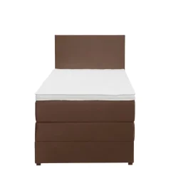1-Persoons Boxsprings-Leen Bakker Boxspring met opbergruimte Liv egaal - bruin - 90x200 cm