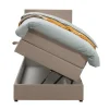 Leen Bakker Boxspring met opbergruimte Liv egaal - beige - 90x200 cm