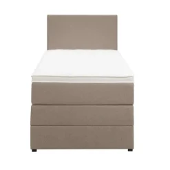 Leen Bakker Boxspring met opbergruimte Liv egaal - beige - 90x200 cm