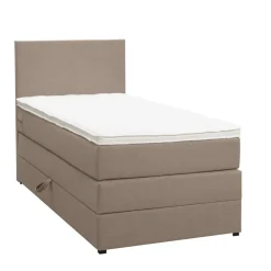 Leen Bakker Boxspring met opbergruimte Liv egaal - beige - 90x200 cm