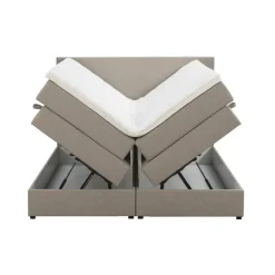 2-Persoons Boxsprings-Leen Bakker Boxspring met opbergruimte Liv egaal - beige - 160x200 cm