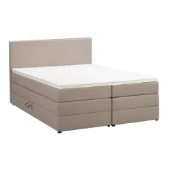 2-Persoons Boxsprings-Leen Bakker Boxspring met opbergruimte Liv egaal - beige - 160x200 cm