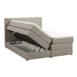 2-Persoons Boxsprings-Leen Bakker Boxspring met opbergruimte Liv egaal - beige - 160x200 cm