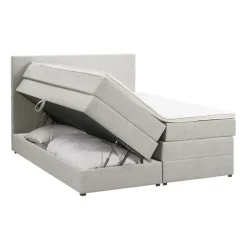 Leen Bakker Boxspring met opbergruimte Liv egaal - ecru - 140x200 cm