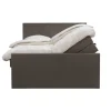 Leen Bakker Boxspring met opbergruimte en voetbord Liv egaal - donkerbruin - 140x200cm