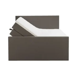 Leen Bakker Boxspring met opbergruimte en voetbord Liv egaal - donkerbruin - 140x200cm