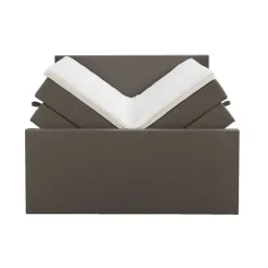 Leen Bakker Boxspring met opbergruimte en voetbord Liv egaal - donkerbruin - 140x200cm
