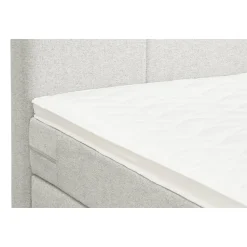Leen Bakker Boxspring met opbergruimte Liv geblokt - ecru - 180x200 cm