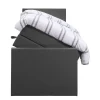 1-Persoons Boxsprings-Leen Bakker Boxspring met opbergruimte en voetbord Liv egaal - antraciet - 90x200cm