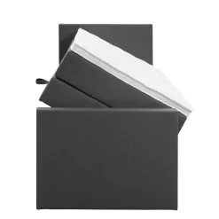 1-Persoons Boxsprings-Leen Bakker Boxspring met opbergruimte en voetbord Liv egaal - antraciet - 90x200cm