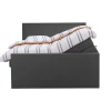 Leen Bakker Boxspring met opbergruimte en voetbord Liv egaal - antraciet - 180x200cm