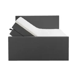 Leen Bakker Boxspring met opbergruimte en voetbord Liv egaal - antraciet - 180x200cm