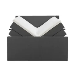 Leen Bakker Boxspring met opbergruimte en voetbord Liv egaal - antraciet - 180x200cm