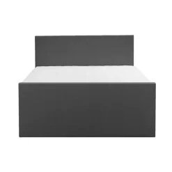 Leen Bakker Boxspring met opbergruimte en voetbord Liv egaal - antraciet - 180x200cm