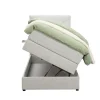 1-Persoons Boxsprings-Leen Bakker Boxspring met opbergruimte Liv geruit - ecru - 90x200 cm