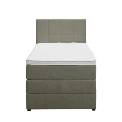 Leen Bakker Boxspring met opbergruimte Liv geblokt - groen - 90x200 cm