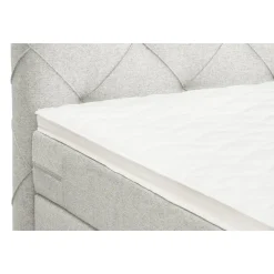 2-Persoons Boxsprings-Leen Bakker Boxspring met opbergruimte Liv geruit - ecru - 140x200 cm