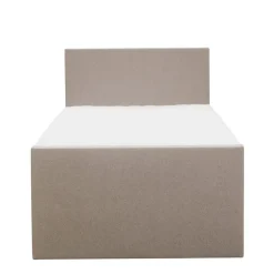 Leen Bakker Boxspring met opbergruimte en voetbord Liv egaal - beige - 120x200cm