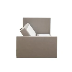 Leen Bakker Boxspring met opbergruimte en voetbord Liv egaal - beige - 120x200cm