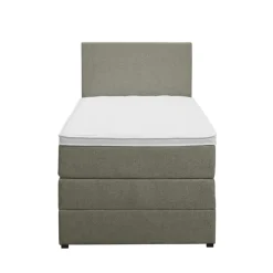 1-Persoons Boxsprings-Leen Bakker Boxspring met opbergruimte Liv egaal - groen - 90x200 cm