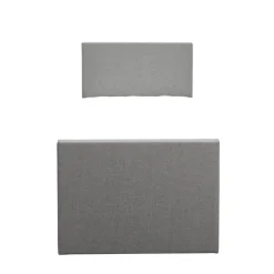 Leen Bakker Boxspring met voetbord Liv egaal - lichtgrijs - 90x200 cm - ronde poot