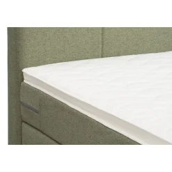 Leen Bakker Boxspring met voetbord Liv geblokt - groen - 120x200 cm - ronde poot