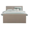 Leen Bakker Boxspring met voetbord Liv egaal - beige - 160x200 cm - slanke poot