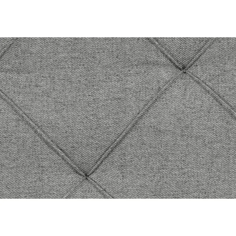 Leen Bakker Boxspring met voetbord Liv geruit - lichtgrijs - 160x200 cm - vierkante poot