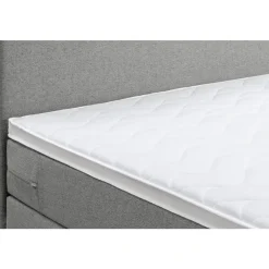 Leen Bakker Boxspring met voetbord Liv egaal - lichtgrijs - 180x200 cm - ronde poot