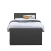 Leen Bakker Boxspring met voetbord Liv egaal - antraciet - 120x200 cm - ronde poot