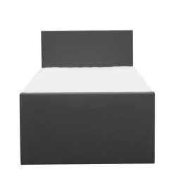 Leen Bakker Boxspring met voetbord Liv egaal - antraciet - 120x200 cm - ronde poot