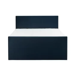 2-Persoons Boxsprings-Leen Bakker Boxspring met voetbord Liv egaal - blauw - 140x200 cm - vierkante poot