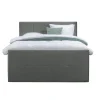 Leen Bakker Boxspring met voetbord Liv geblokt - grijs - 160x200 cm - vierkante poot
