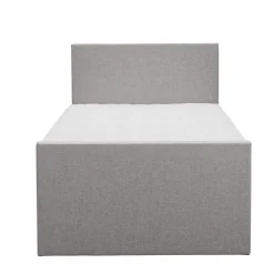 Leen Bakker Boxspring met voetbord Liv egaal - lichtgrijs - 120x200 cm - ronde poot