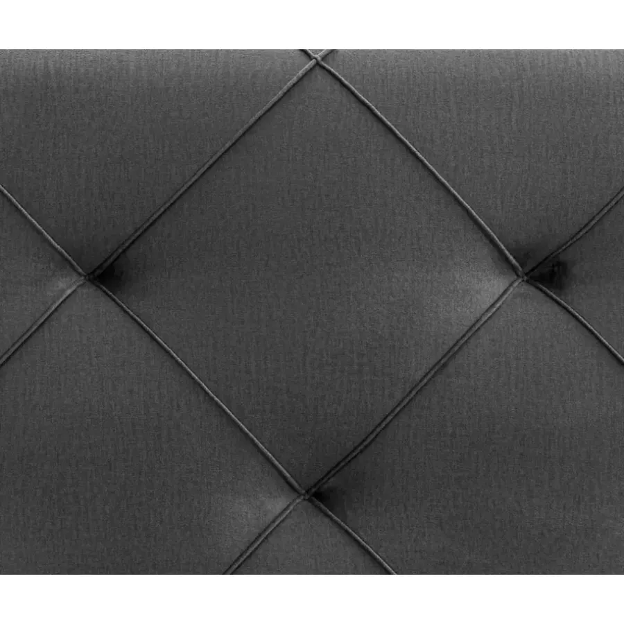 Leen Bakker Boxspring met voetbord Liv geruit - grijs - 120x200 cm - slanke poot
